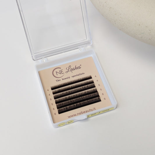Mixed Short Lashes Dark Brown - 0,07 - 6 strisce 4-6mm