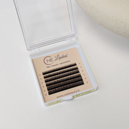 Mixed Short Lashes Dark Brown - 0,07 - 6 strisce 4-6mm