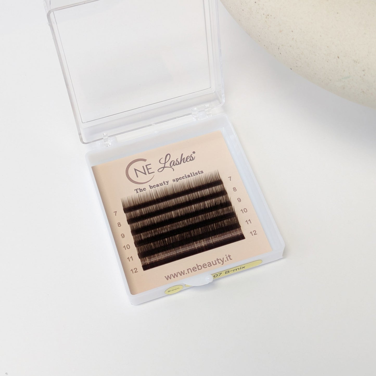 Mixed Short Lashes Dark Brown - 0,07 - 6 strisce 7-12mm