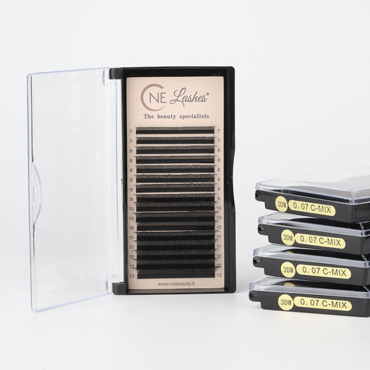 Mixed Lashes Black W C 0,07 16 strisce 8-13mm