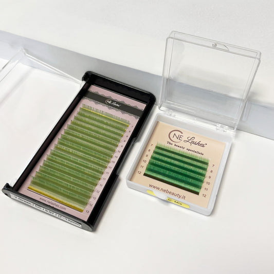 Mixed Lashes Colors | Green
